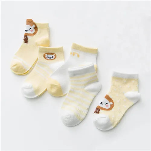 5Pairs/lot 0-24M Infant Baby Socks