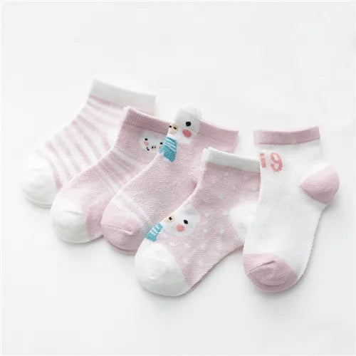 5Pairs/lot 0-24M Infant Baby Socks