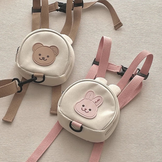 Canvas Baby Backpacks Kindergarten School Bag Bear Bunny Korean Anti-lost Kids Bags for Girls Boys Children Backpacks for Travel