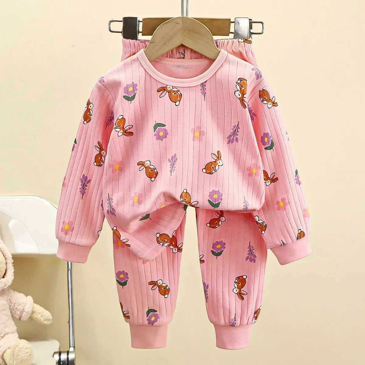 Kids Boys Girls Pure Cotton Warm Pajamas