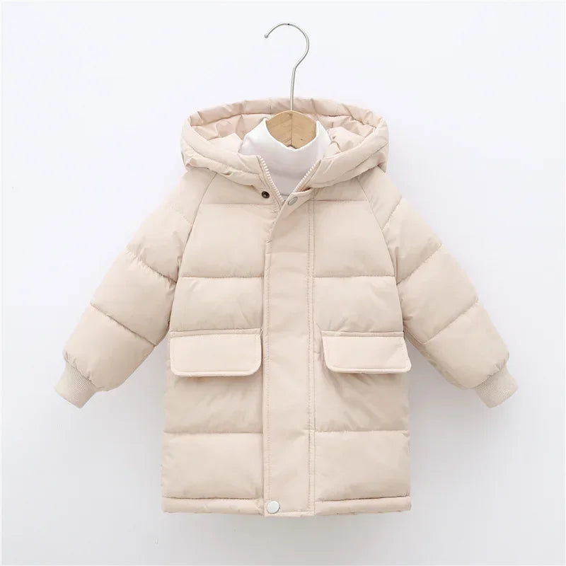 Boys Jackets Outerwear Autumn Winter Clothes Kids Girls Cotton-Padded Parka Jackets Children Thick Warm Cotton Coats 3-10Y