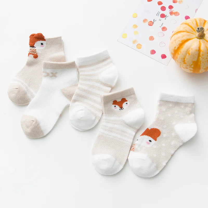 5Pairs/lot 0-2Y Infant Baby Socks Baby