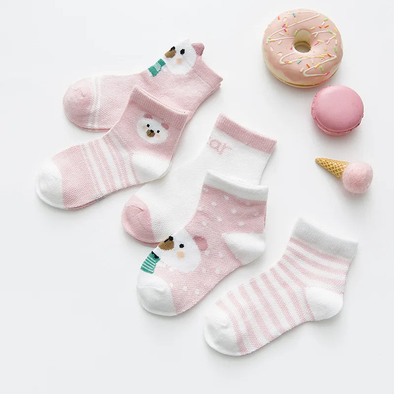 5Pairs/lot 0-2Y Infant Baby Socks Baby