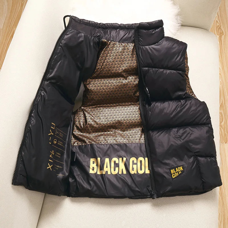 2024  Autumn Winter Girls Boys 4-12 Years Casual Black Thick Warm Vest Kids Cool Waistcoat