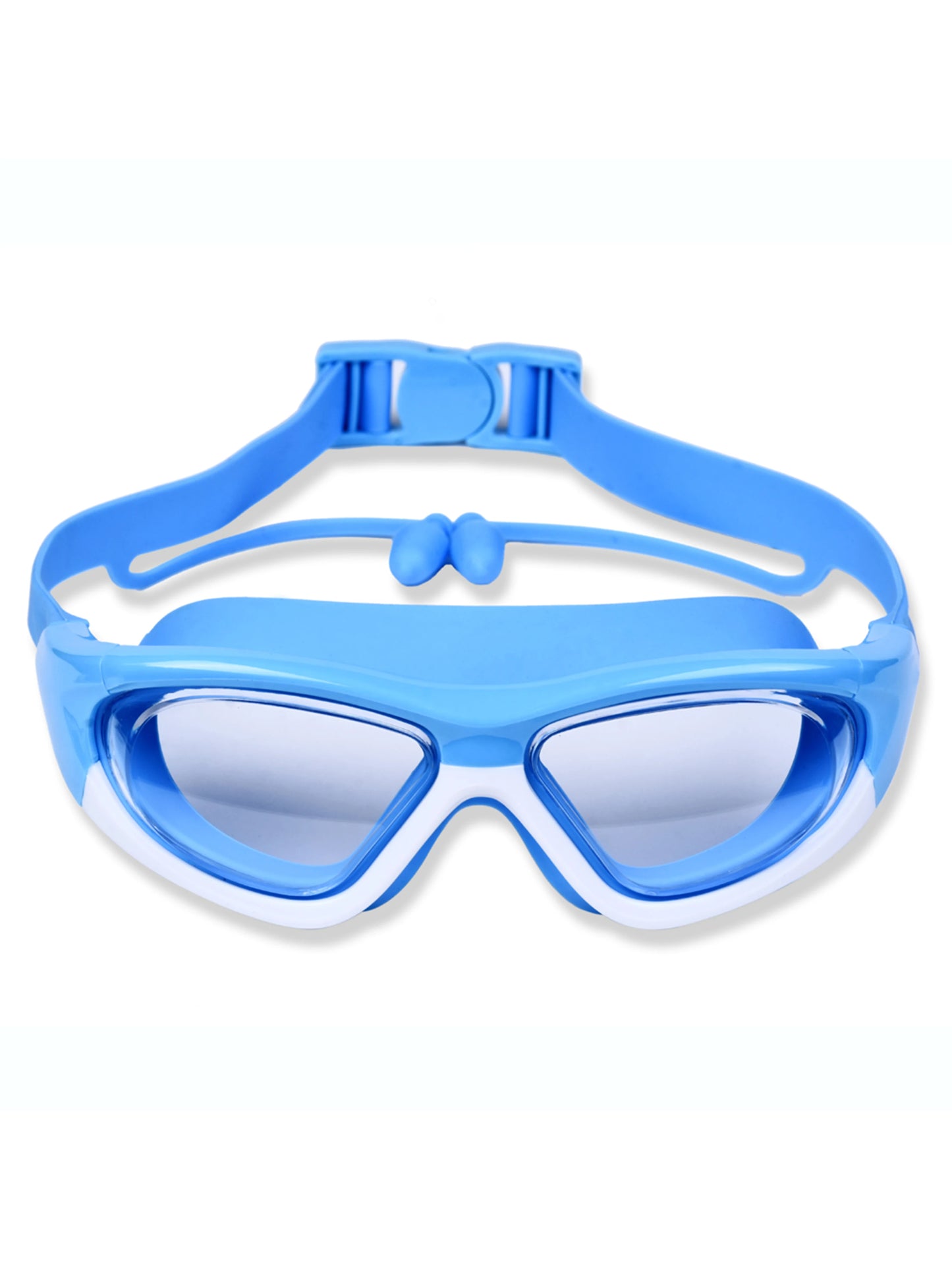 High-definition kidsren's swimming goggles for boys and girls, anti-fog swimming goggles, large-frame goggles, comfortable silic