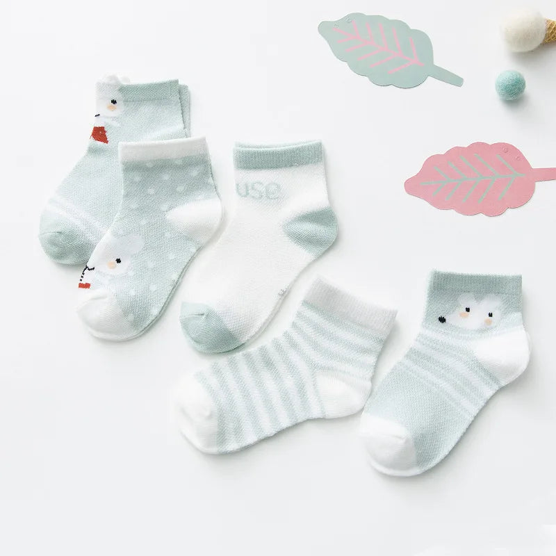 5Pairs/lot 0-2Y Infant Baby Socks Baby