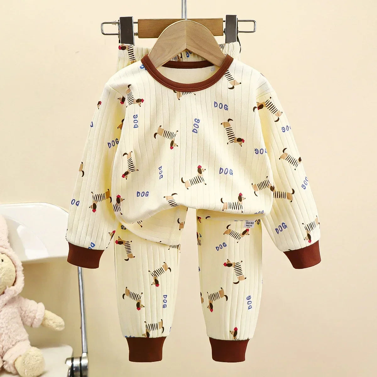 Kids Boys Girls Pure Cotton Warm Pajamas