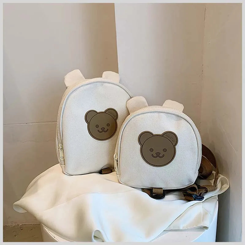 Canvas Baby Backpacks Kindergarten School Bag Bear Bunny Korean Anti-lost Kids Bags for Girls Boys Children Backpacks for Travel