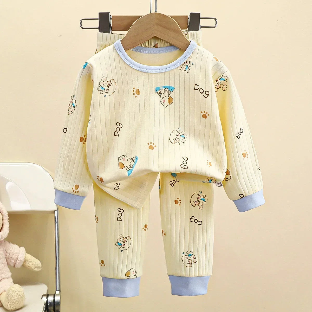 Kids Boys Girls Pure Cotton Warm Pajamas