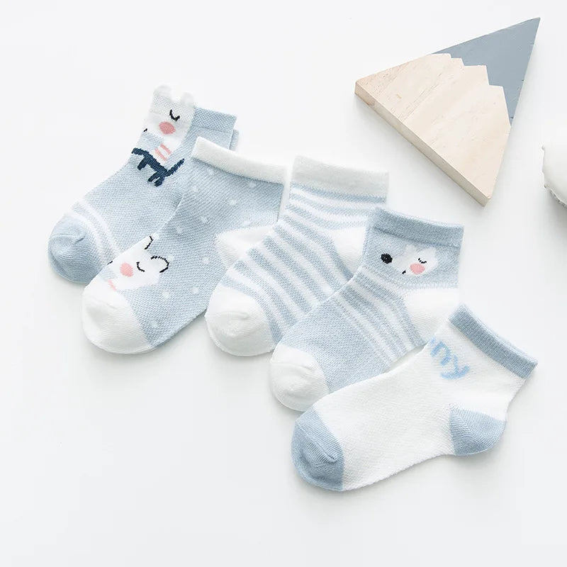 5Pairs/lot 0-2Y Infant Baby Socks Baby