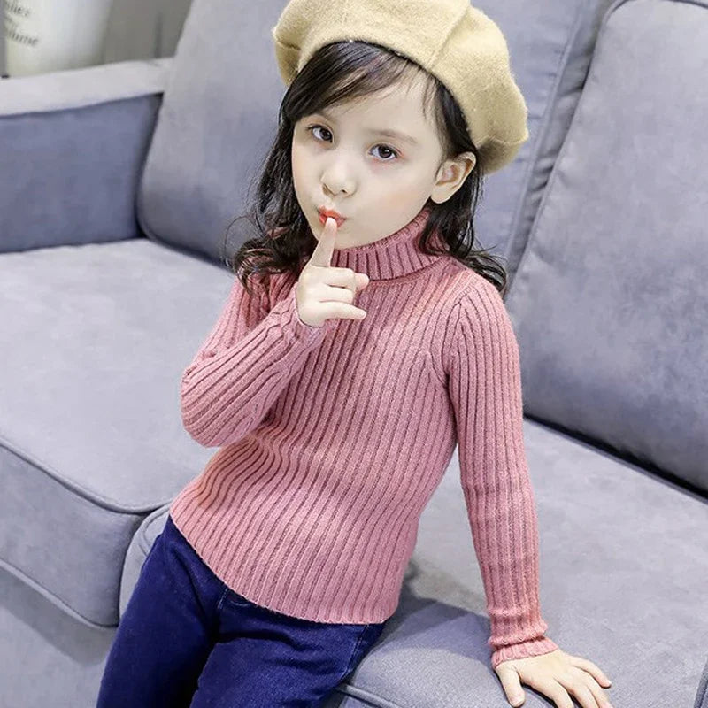 Baby Girls Winter Turtleneck Knitted Sweaters