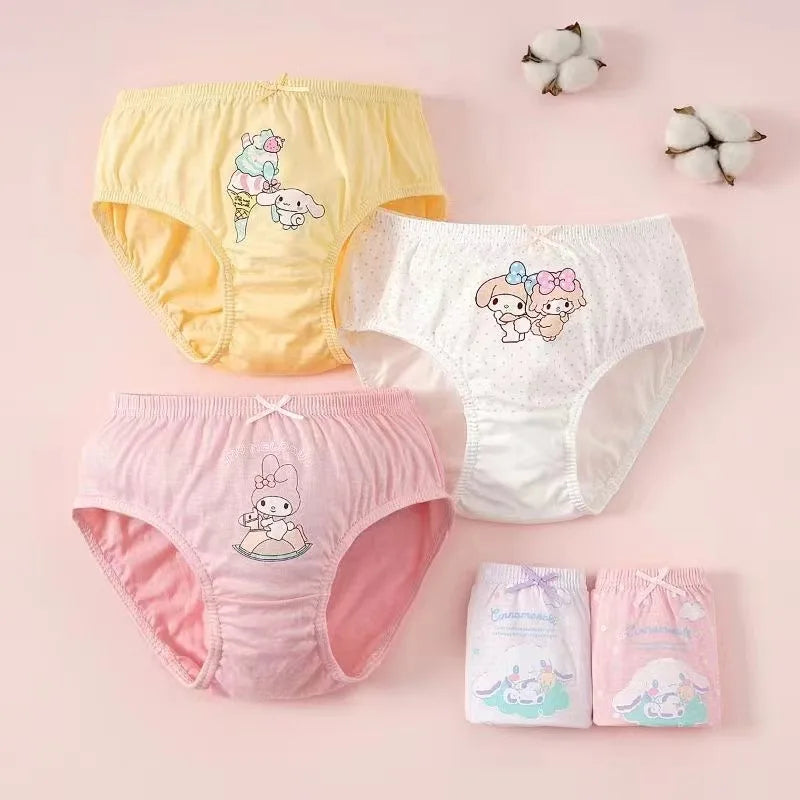 5Pcs/Lot Child Girls Underwear Melody Cartoon Cute Panties For Girl Cotton Toddlers Kids Triangle Panty Breathable Girls Briefs