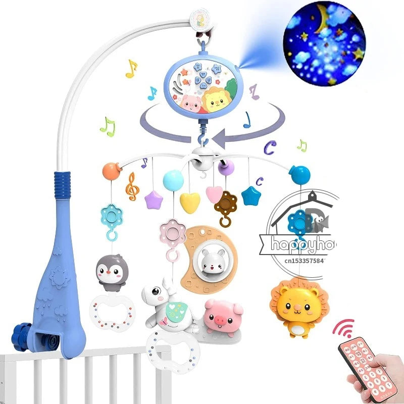 Musical Baby Crib Mobile with Lights Music Projection for Infants Remote Control Crib Toys for Newborn Baby Mobile for Crib Toys