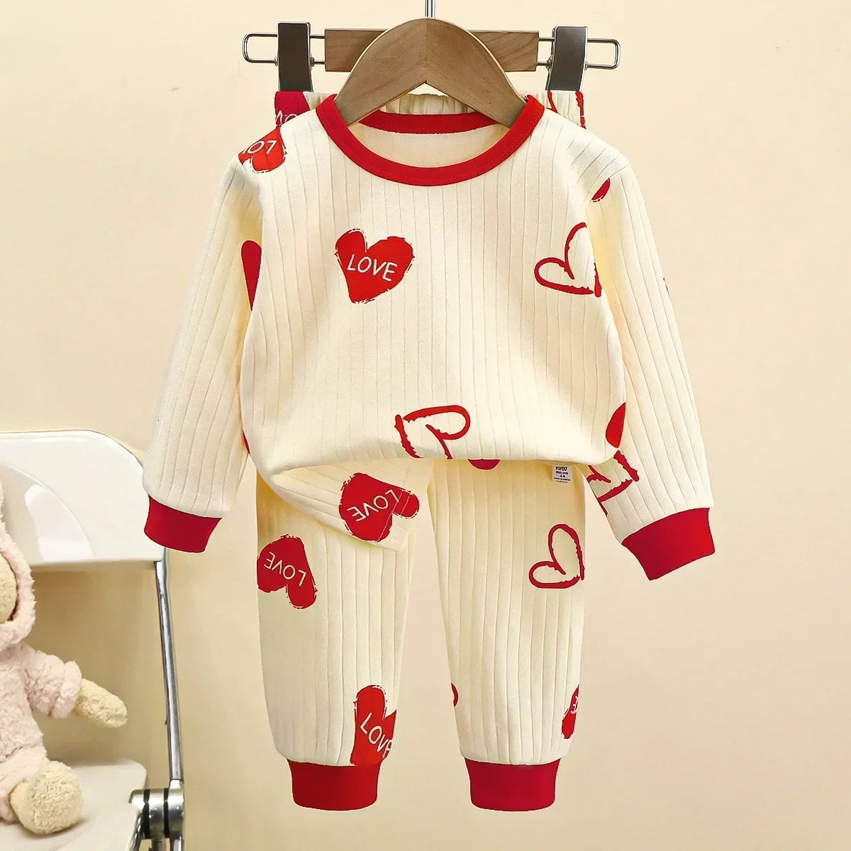 Kids Boys Girls Pure Cotton Warm Pajamas