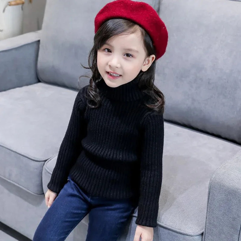 Baby Girls Winter Turtleneck Knitted Sweaters