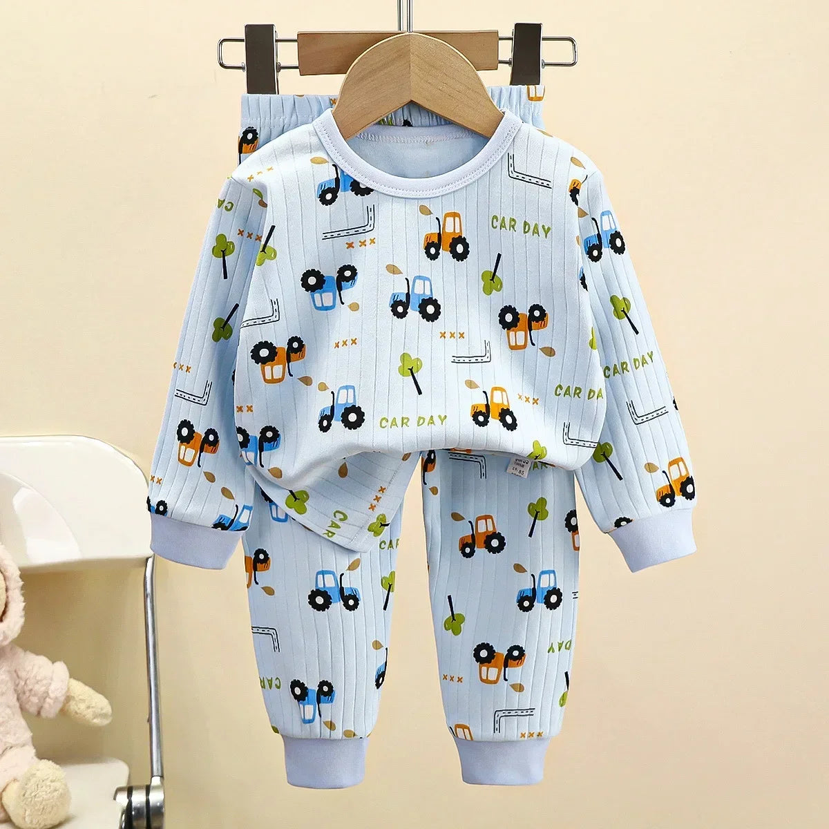 Kids Boys Girls Pure Cotton Warm Pajamas