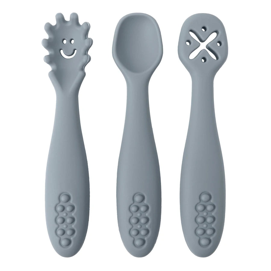 3PCS Cute Baby Learning Spoons Utensils Set