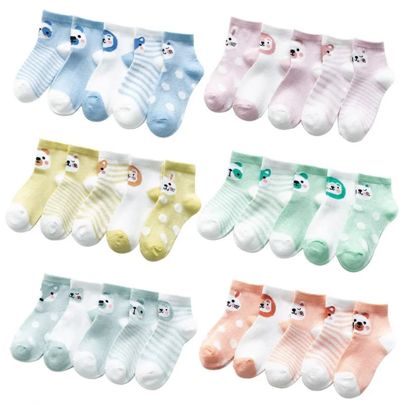 5Pairs/lot 0-24M Infant Baby Socks