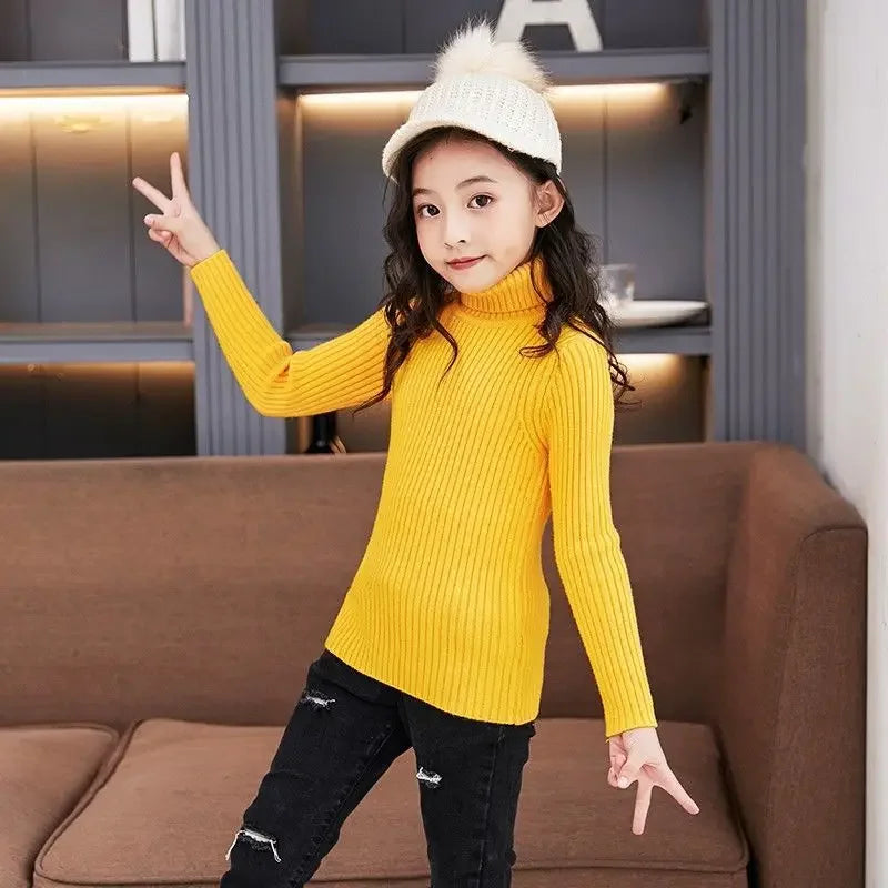 Baby Girls Winter Turtleneck Knitted Sweaters