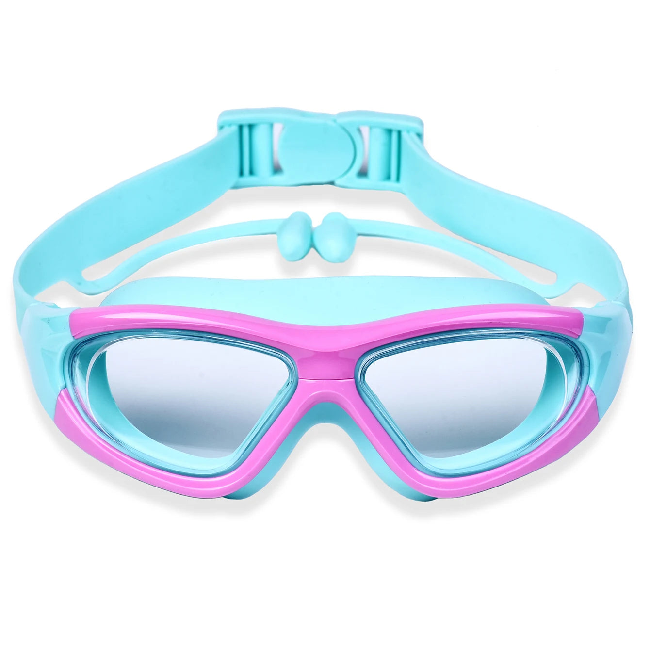 High-definition kidsren's swimming goggles for boys and girls, anti-fog swimming goggles, large-frame goggles, comfortable silic