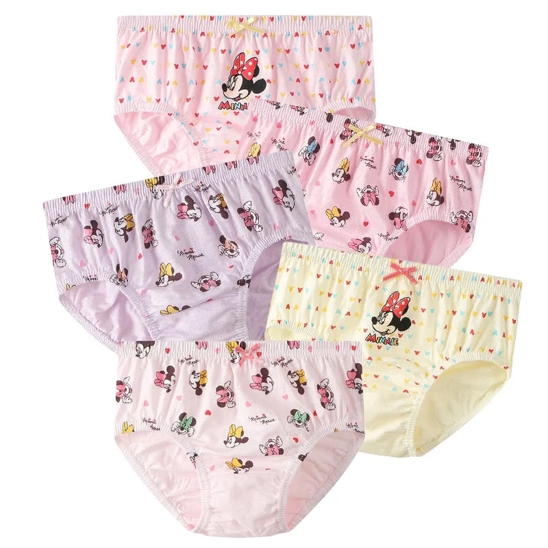 5Pcs/Lot Child Girls Underwear Melody Cartoon Cute Panties For Girl Cotton Toddlers Kids Triangle Panty Breathable Girls Briefs