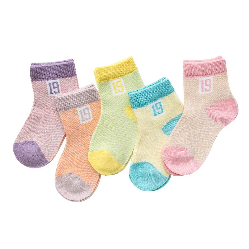 5Pairs/lot 0-2Y Infant Baby Socks Baby