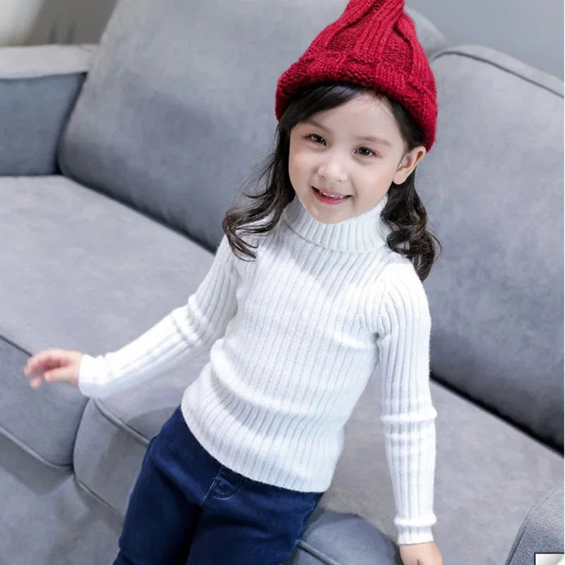 Baby Girls Winter Turtleneck Knitted Sweaters