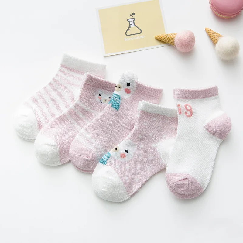 5Pairs/lot 0-2Y Infant Baby Socks Baby