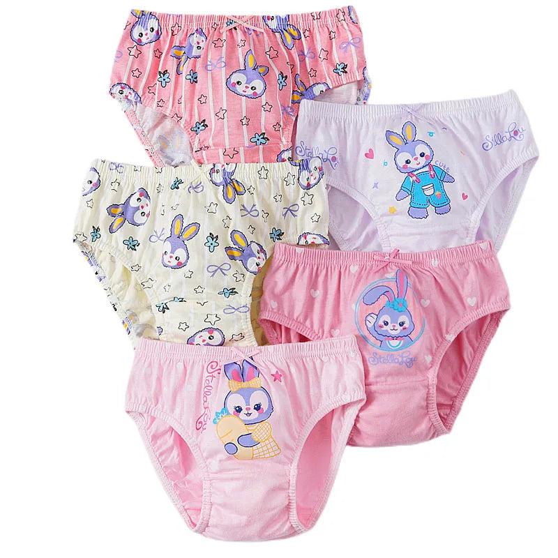 5Pcs/Lot Child Girls Underwear Melody Cartoon Cute Panties For Girl Cotton Toddlers Kids Triangle Panty Breathable Girls Briefs