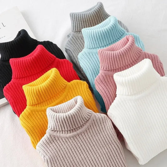 Baby Girls Winter Turtleneck Knitted Sweaters